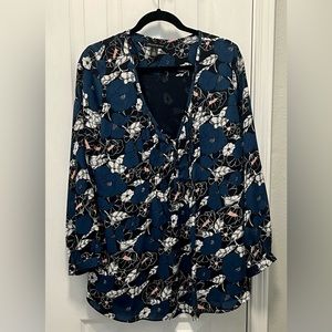 PEA IN THE POD MATERNITY TOP, Blue print, size large